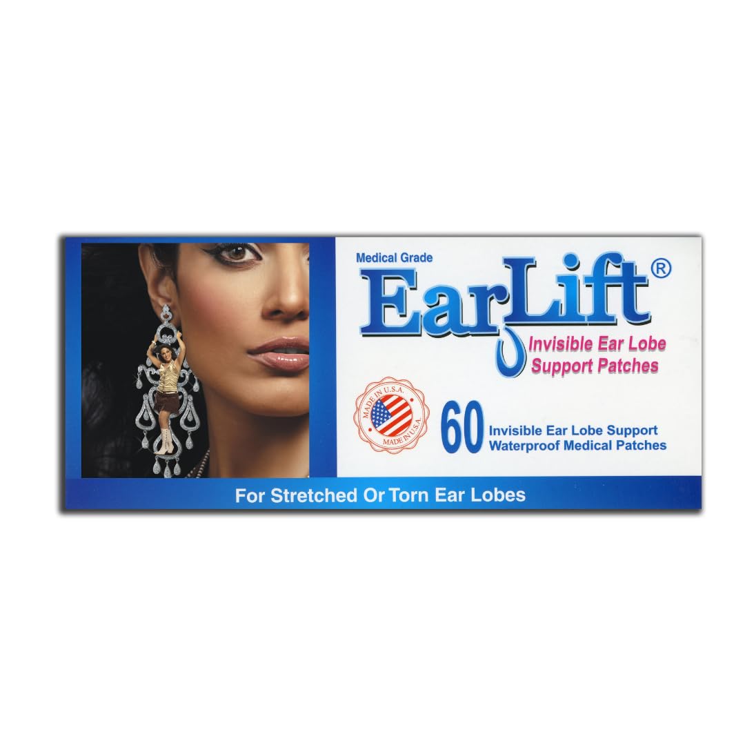 Original EARLIFT USA "Invisible Ear Lobe Support Waterproof Medical Patches"